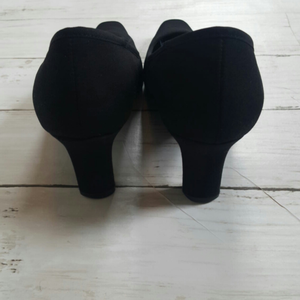 Mootsie tootsie Classic black heels Pointed Square Toe‎ Size 7 - Picture 3 of 5